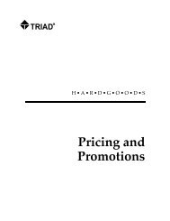 Pricing and Promotions Manual