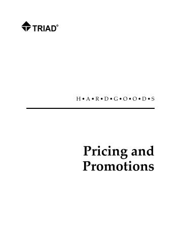 Pricing and Promotions Manual