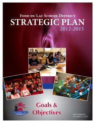 2012-15 Strategic Plan - Fond du Lac School District