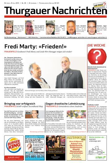 Fredi Marty: Â«Frieden!Â» - Aktuelle Ausgabe
