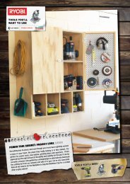 POWER TOOL CABINET: PROJECT LEVEL SILVER TOOLS ... - Ryobi