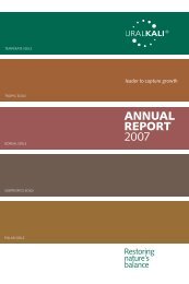 ANNUAL REPORT 2007 - Uralkali