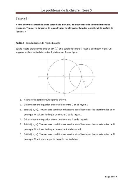 Le problÃ¨me de la chÃ¨vre : 1Ã¨re S