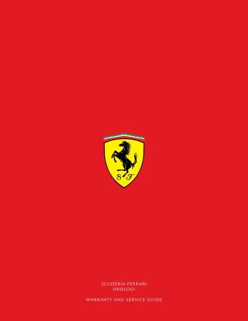 scuderia ferrari orologi warranty and service guide - Movado