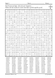 Find 96 navne pÃ¥ fugle. Alle ord er pÃ¥ 7 bogstaver ... - GratisSkole.dk