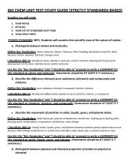 big chem unit test study guide (strictly standards ... - Cobb Learning