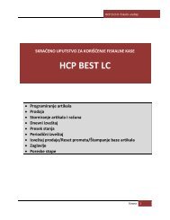 skraćeno uputstvo za korišćenje fiskalne kase hcp best lc - Hcp.rs