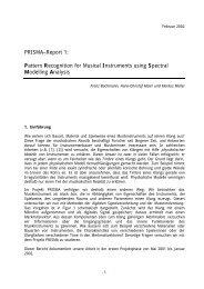 Spectral Modelling Analysis - Prisma-Music