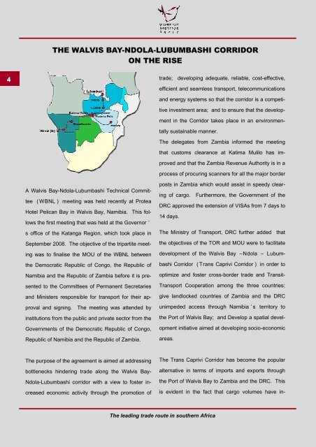 Download May-June 2009 issue - Walvis Bay Corridor Group