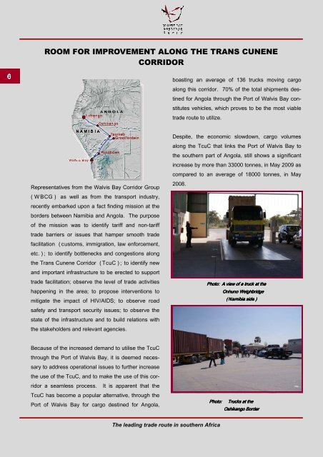 Download May-June 2009 issue - Walvis Bay Corridor Group