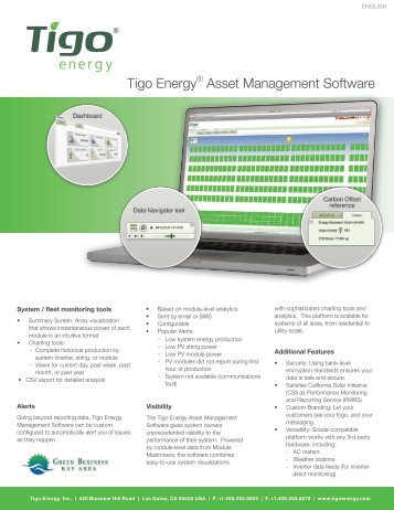 Tigo Energy® Asset Management Software