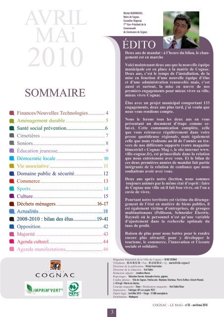 LE DOSSIER / Pages 19-41 - Ville de Cognac