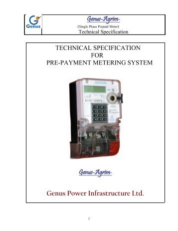 Genus-AgrimTM Genus-AgrimTM Genus Power Infrastructure Ltd.
