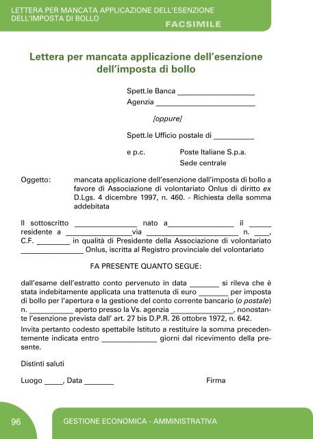 La modulistica per le organizzazioni di volontariato - Volabo