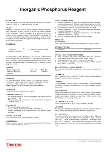 Inorganic Phosphorus Reagent