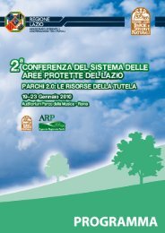 Programma dei lavori - Parchi e Riserve naturali del Lazio