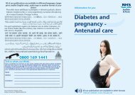 Diabetes and pregnancy - Antenatal care