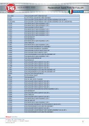 Replacement Spare Parts for FULLER 1