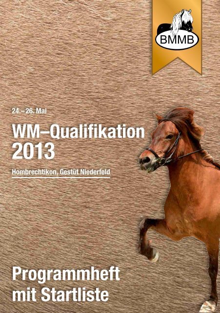 WM–Qualifikation Programmheft mit Startliste - Niederfeld