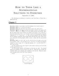 Solutions to How to Think Like a Mathematician - School of ...