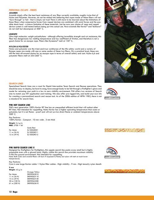 Info | PMI Catalog 2008-2009 (pdf) - Rescue Response Gear