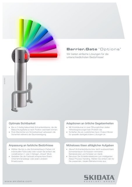 Barrier.Gate 'Options' - Skidata