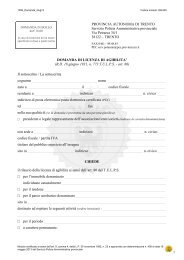 TRENTO DOMANDA DI LICENZA D - Modulistica - Provincia ...