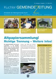 Ausgabe 2 -  2.-31.März 2012 - Gemeinde Kuchl