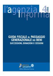 guida fiscale al passaggio generazionale dei beni - Notaio ...