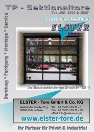 Standard-Sektionaltor Serie RSJ 1000/1500 | PDF ... - ELSTER-Tore