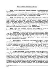 Parties. This Wind Farm Easement Agreement ... - Wind Watch