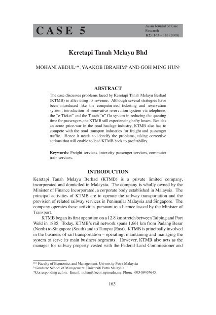 Case 5 Mohani Abdul.pdf - Universiti Putra Malaysia