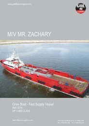 M/V MR. ZACHARY - Gulf Offshore Logistics