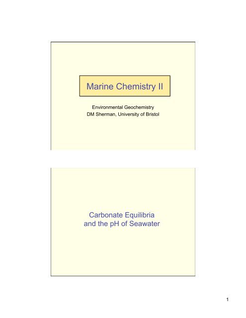 Lecture Notes (PDF) - Aqueous and Environmental Geochemistry