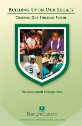 BUILDING UPON OUR LEGACY - Ravenscroft School