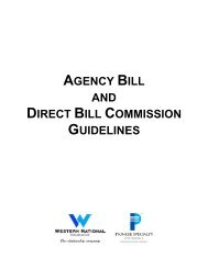 AGENCY BILL - Western National Insurance Group