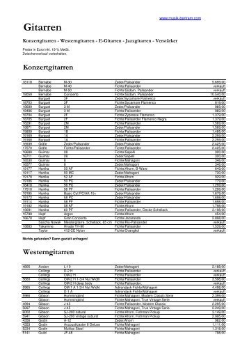 E-Gitarren - Musik Bertram