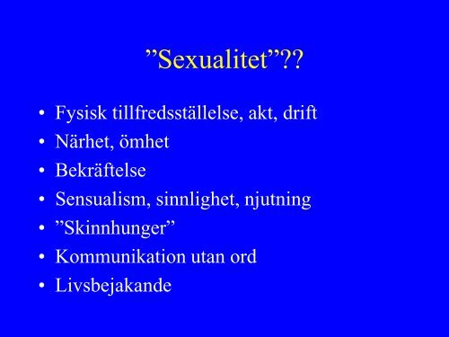 Sexualitet och cancer - SFOG