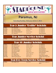 Paramus,NJ Winners, Feb 16 & 17, 2013