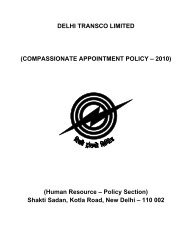 COMPASSIONATE APPOINTMENT POLICY â 2010 - Delhi Transco ...
