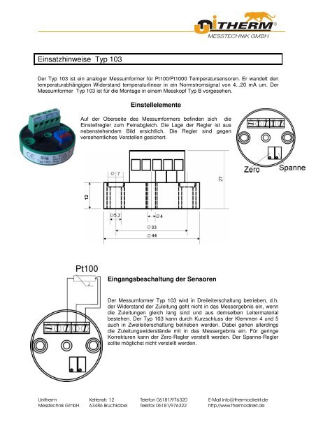 2 - Unitherm Messtechnik GmbH