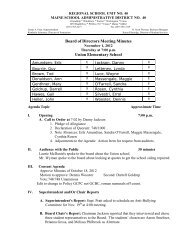 Board of Directors Meeting Minutes Union Elementary ... - MSAD #40