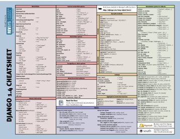 Django 1.4 Cheat Sheet