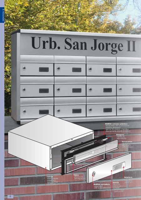 Buzón de correo btv para exterior aluminio Alhambra