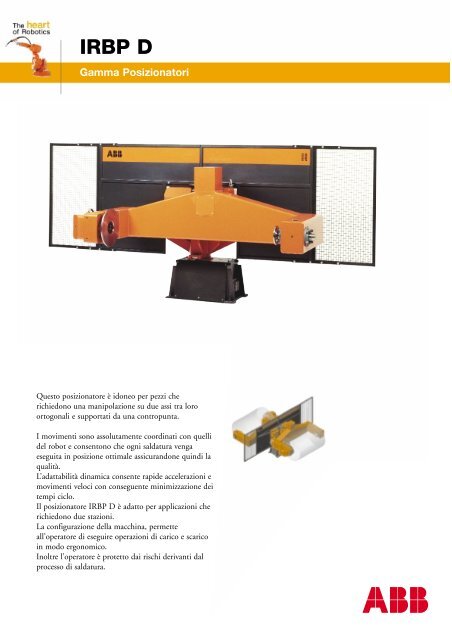 Robot posizionatori IRBP C Index - Macchine da taglio