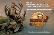 Boone and CroCkett CluB trophy MeMories Catalog