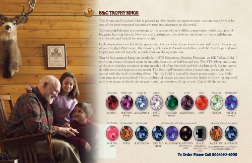 Boone and CroCkett CluB trophy MeMories Catalog