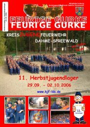 FEURIGE GURKE - Kreisjugendfeuerwehr Dahme-Spreewald