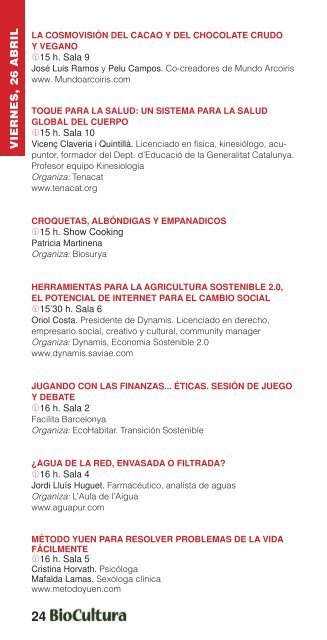 guia de actividades - Biocultura