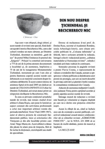 Revista Coloana Infinitului nr. 63 - Brancusi